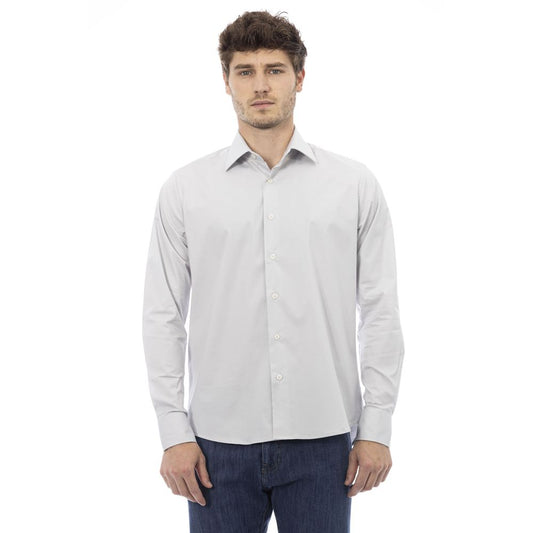 Camisa de algodón gris para hombre