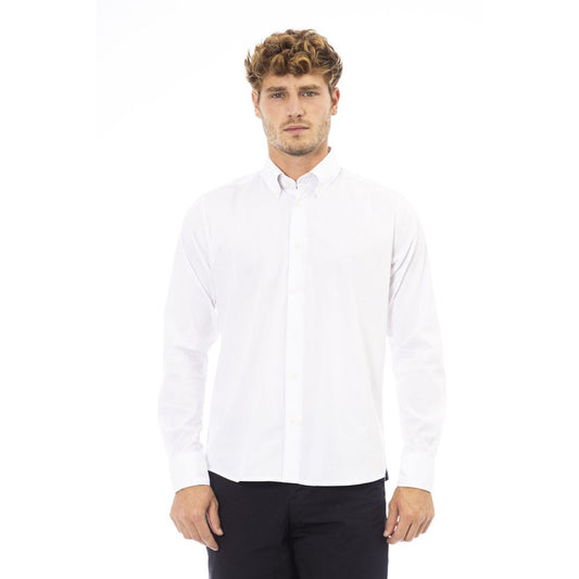 Camisa de algodón blanca para hombre