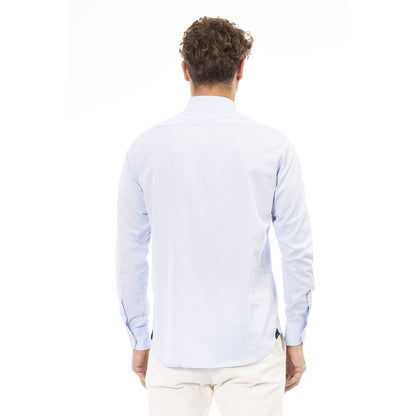 Camisa de algodón azul claro para hombre