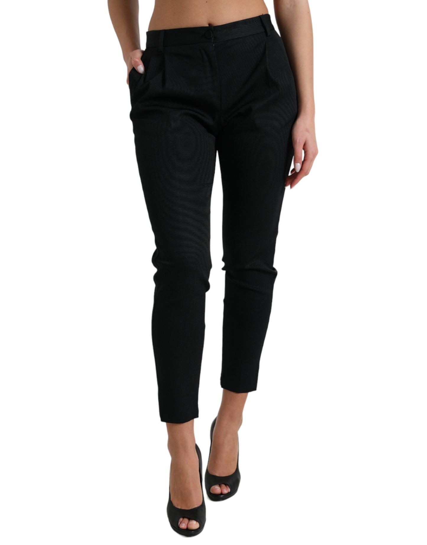 Chic High Waist Skinny Cropped Pants