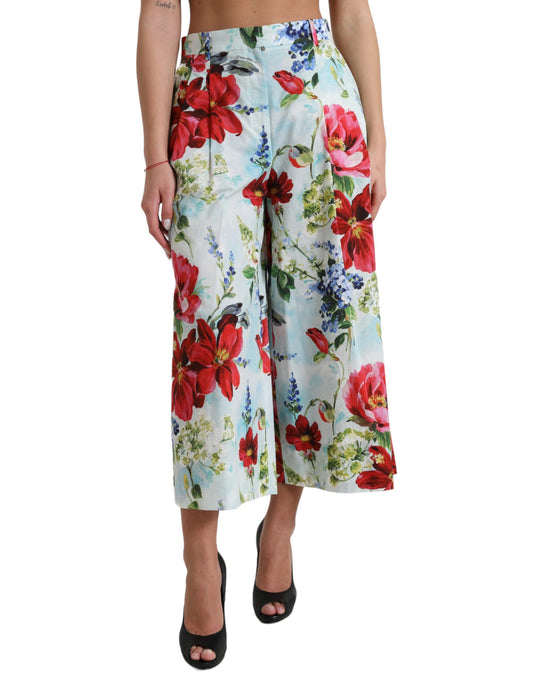 Floral High Waist Wide Leg Pants