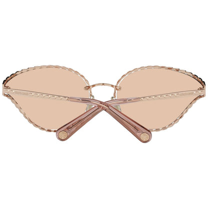 Rose Gold Oval Mirrored Sunglasses