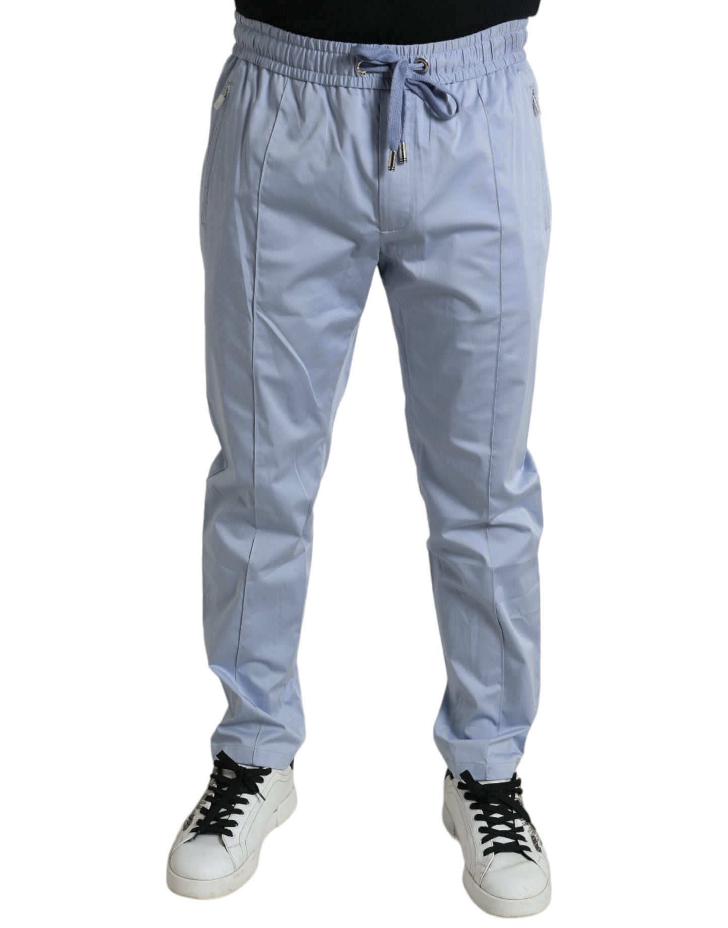 Pantalones deportivos elegantes de color azul claro para hombre