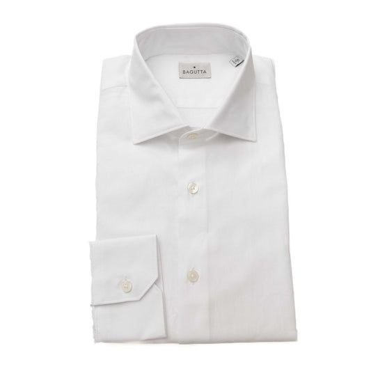 Camisa de algodón blanca para hombre