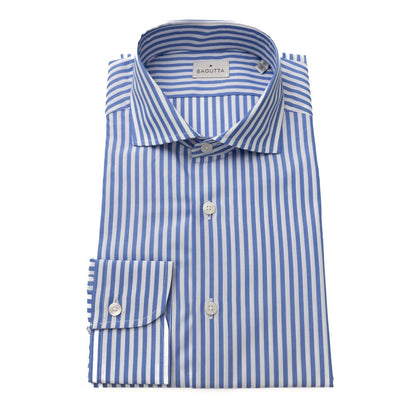 Camisa de algodón azul claro para hombre