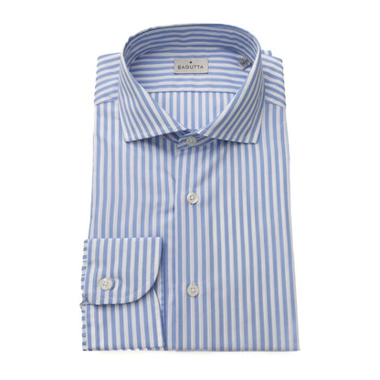 Camisa de algodón azul claro para hombre