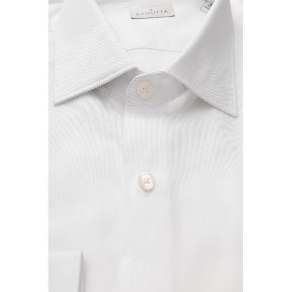 Camisa de algodón blanca para hombre