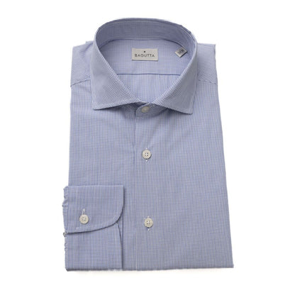 Camisa de algodón azul claro para hombre