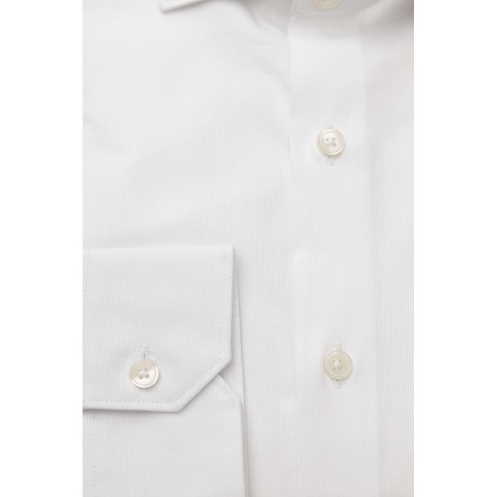 Camisa de algodón blanca para hombre