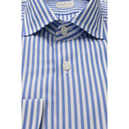 Camisa de algodón azul claro para hombre