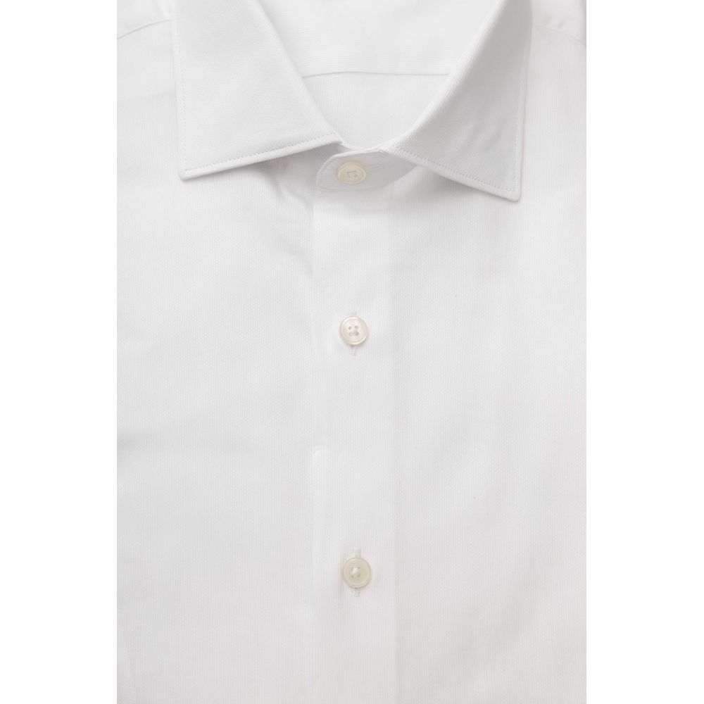 Camisa de algodón blanca para hombre