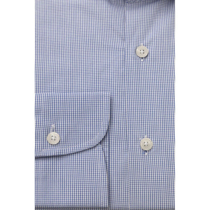 Camisa de algodón azul claro para hombre