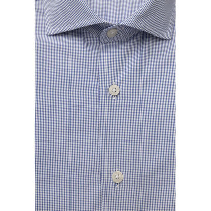 Camisa de algodón azul claro para hombre