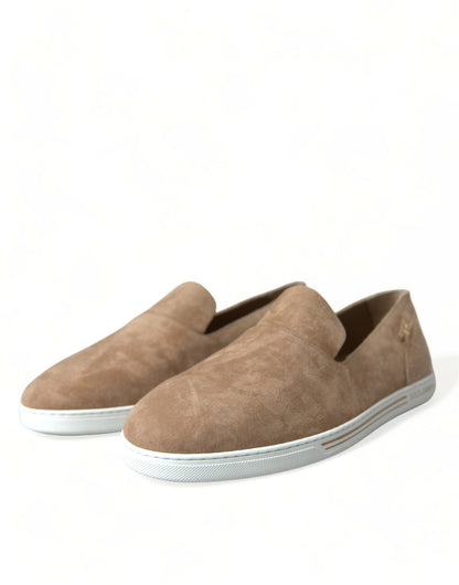 Mocasines elegantes de piel color beige