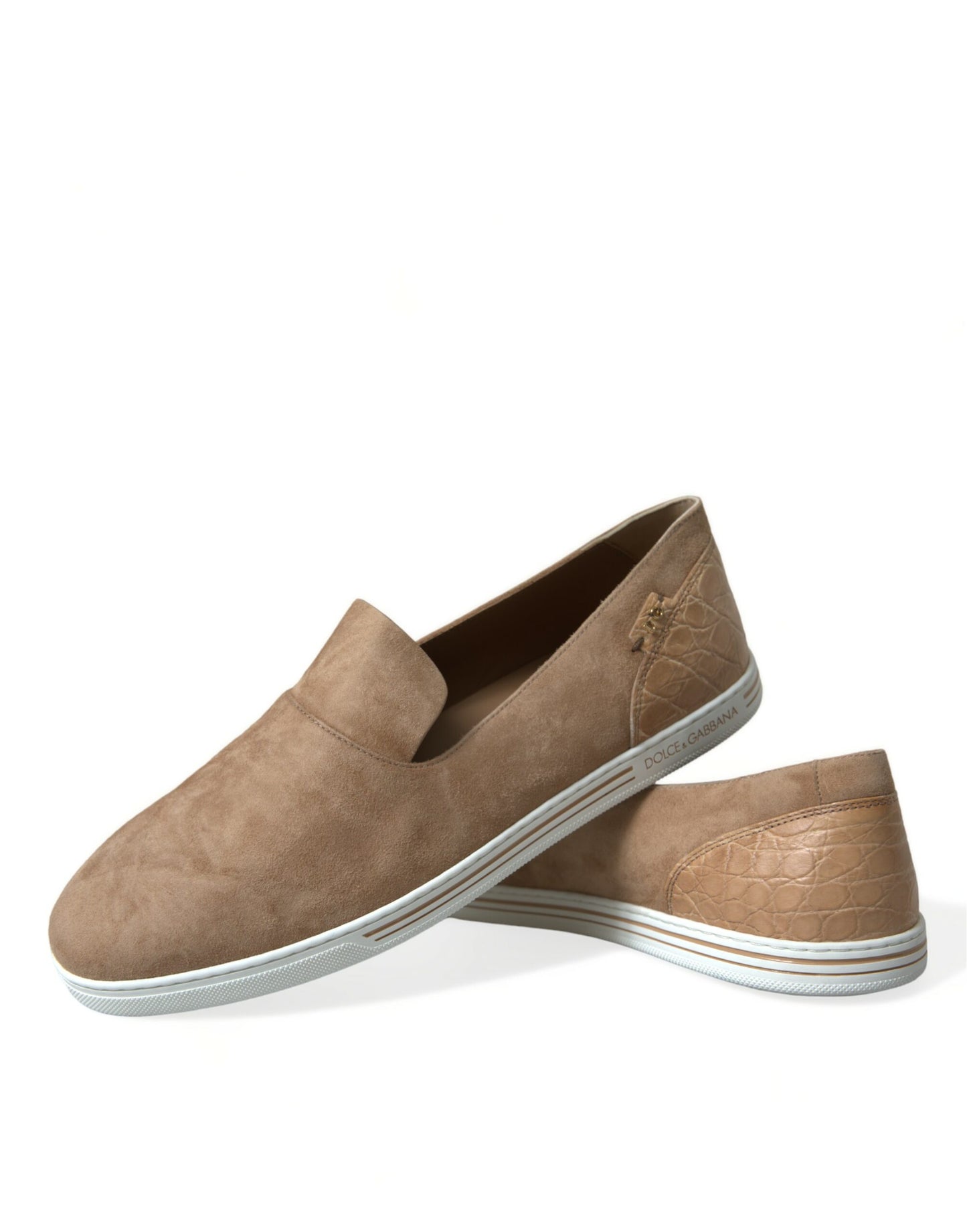 Mocasines elegantes de piel color beige