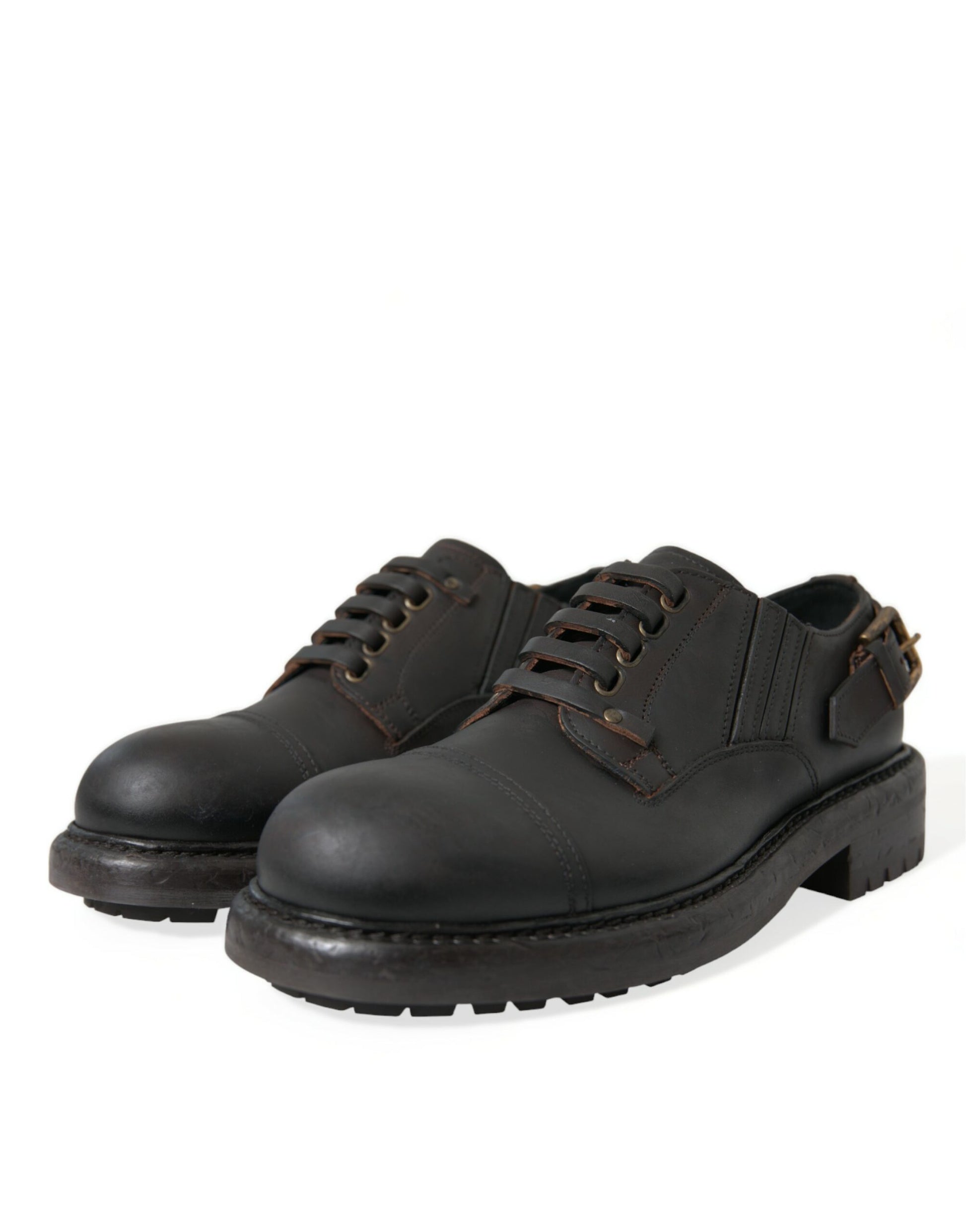 Elegant Mens Leather Derby Dress Shoes