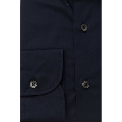 Camisa de algodón azul para hombre