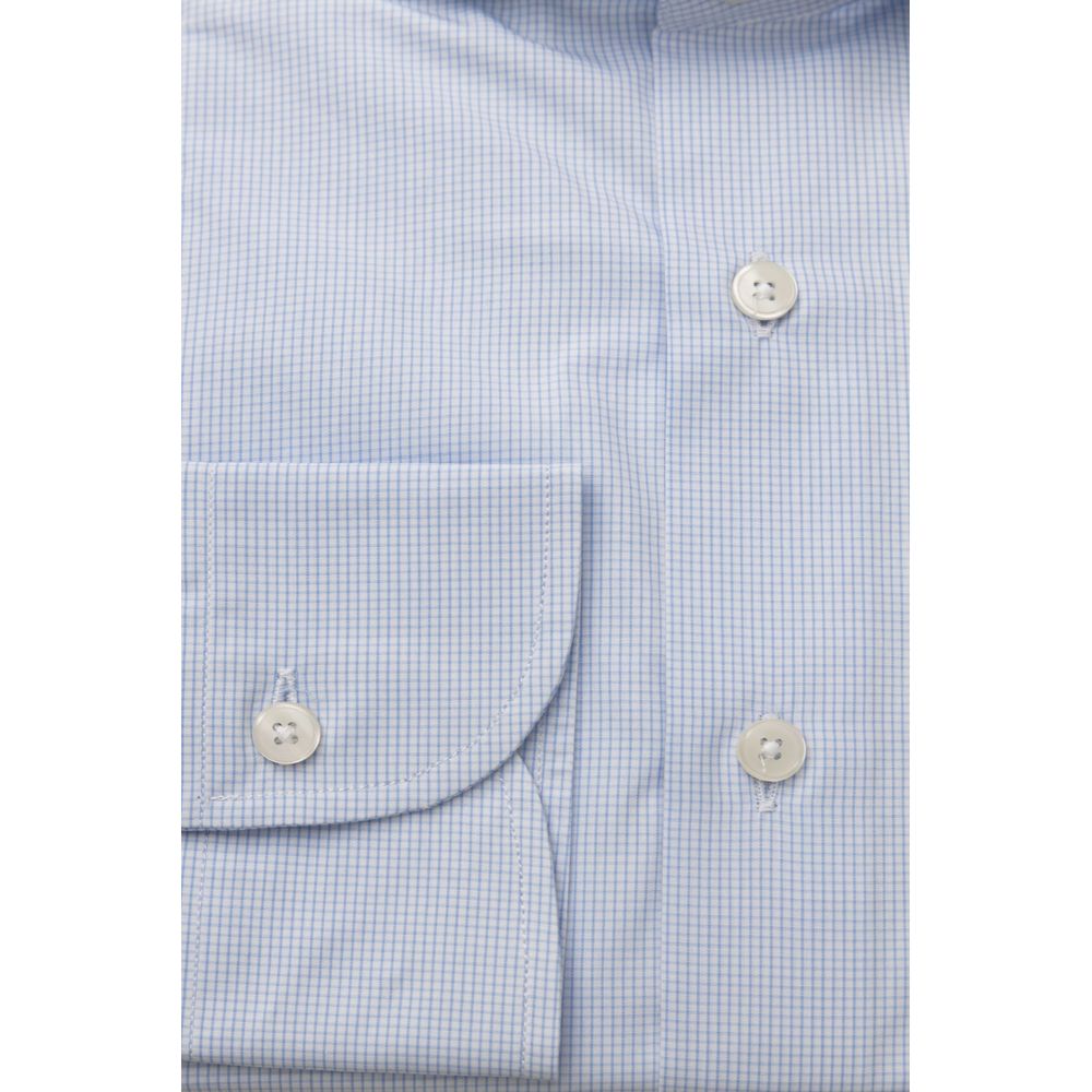 Light Blue Cotton Men Shirt