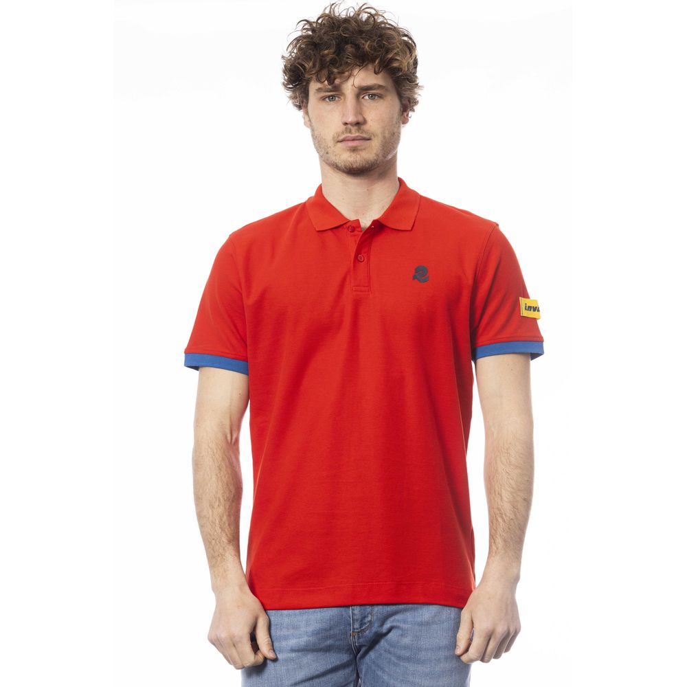 Polo de algodón rojo para hombre