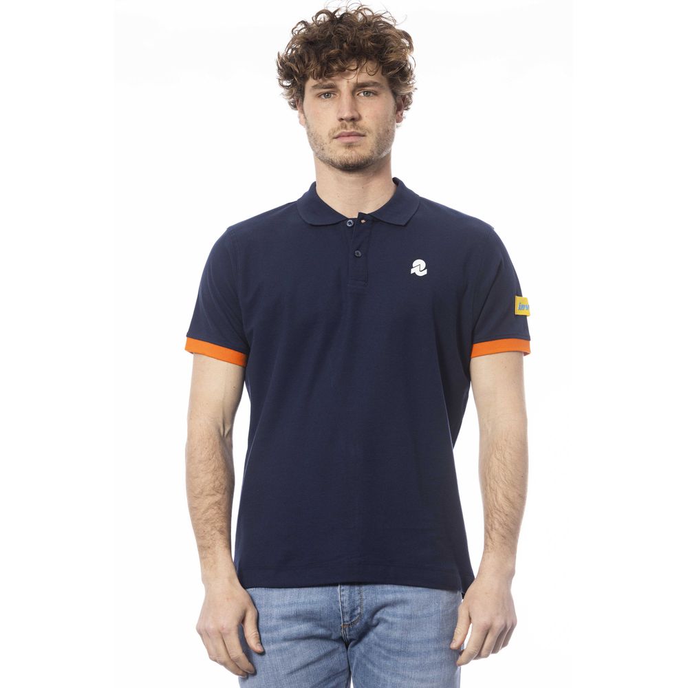 Polo de algodón azul para hombre