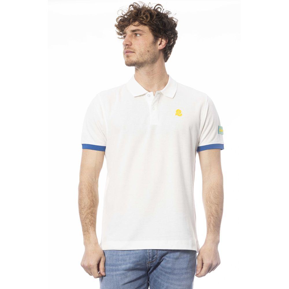 Polo de algodón blanco para hombre