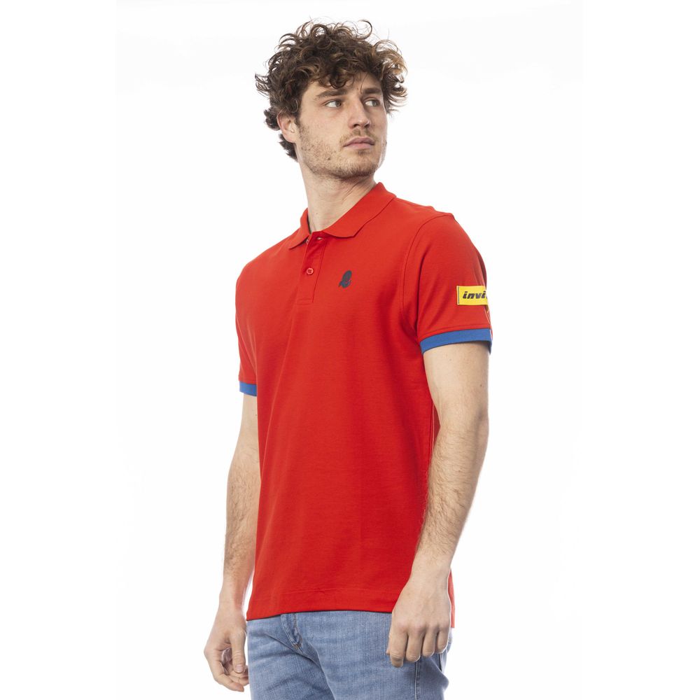 Polo de algodón rojo para hombre