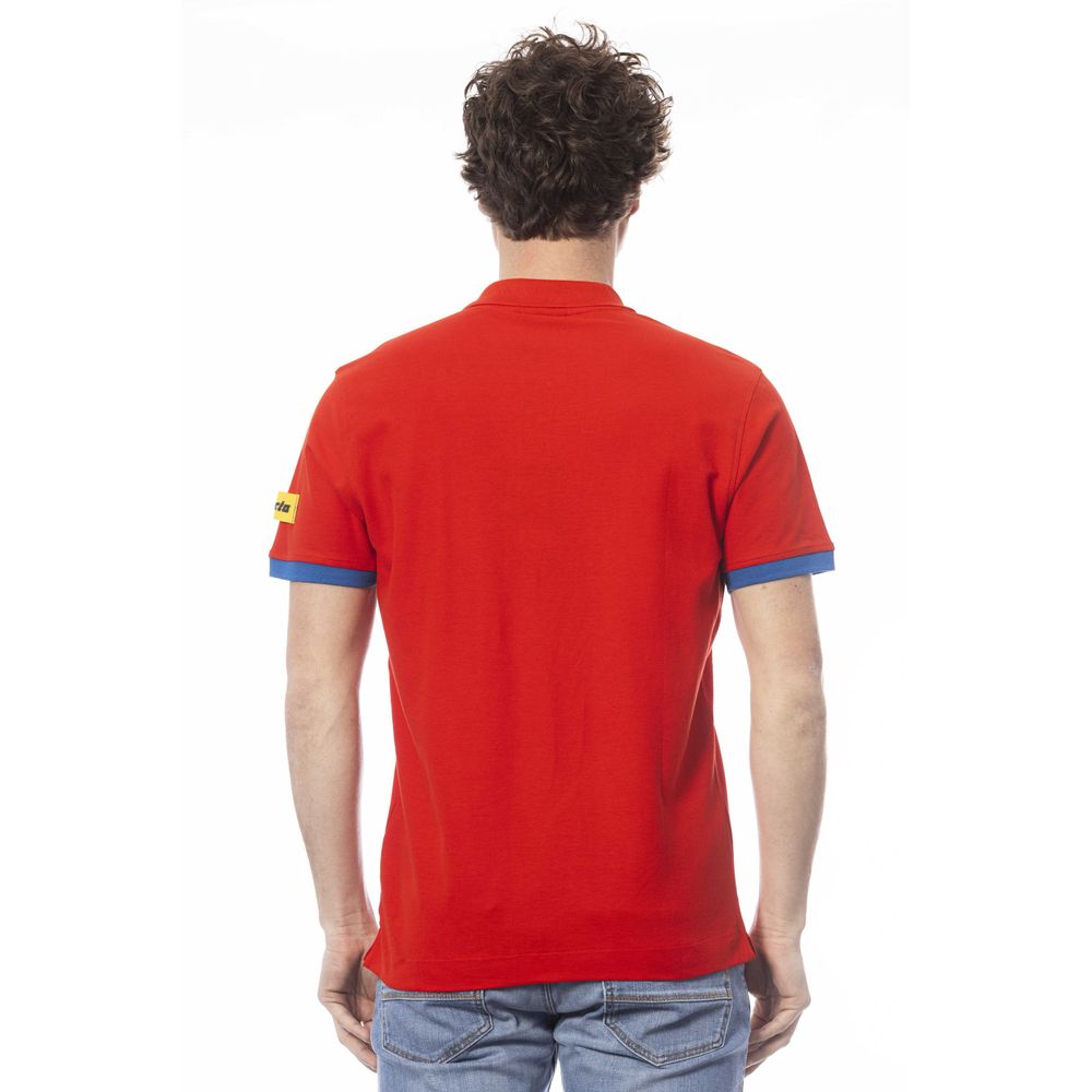 Polo de algodón rojo para hombre