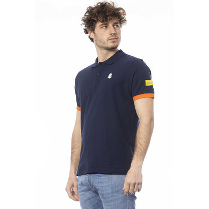 Polo de algodón azul para hombre