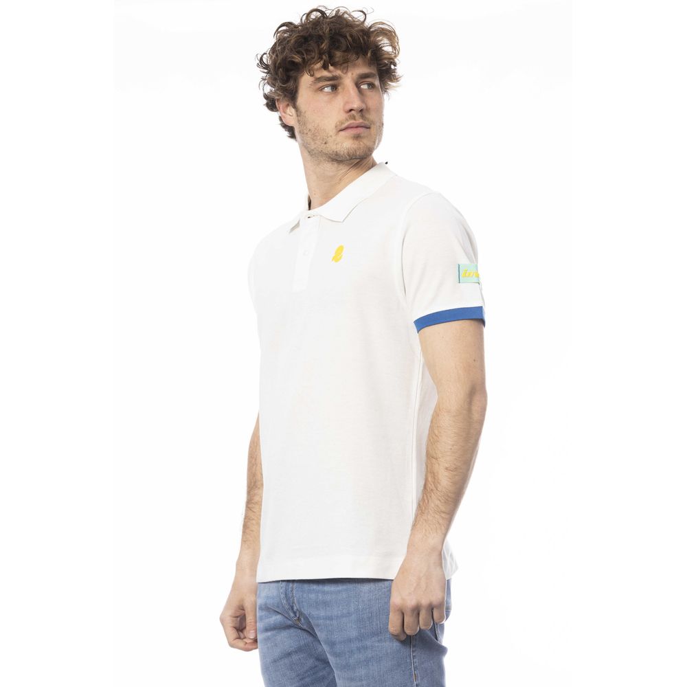 Polo de algodón blanco para hombre