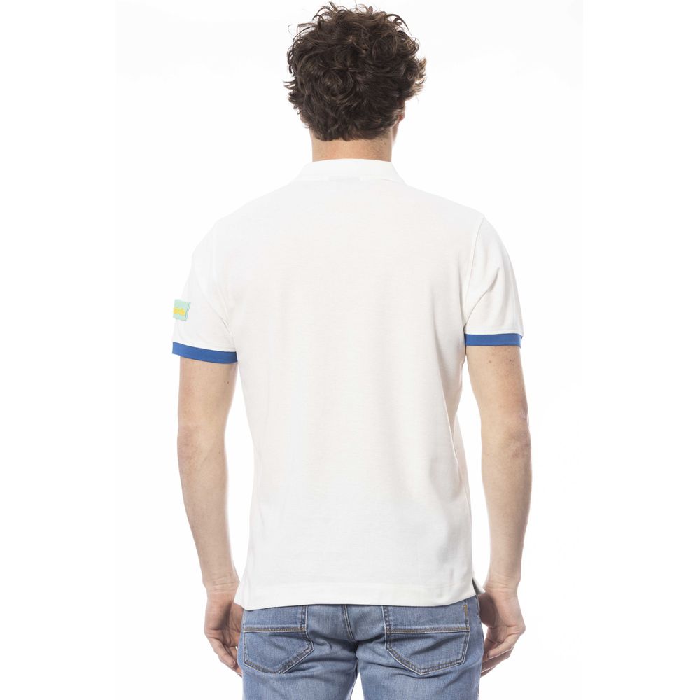 Polo de algodón blanco para hombre