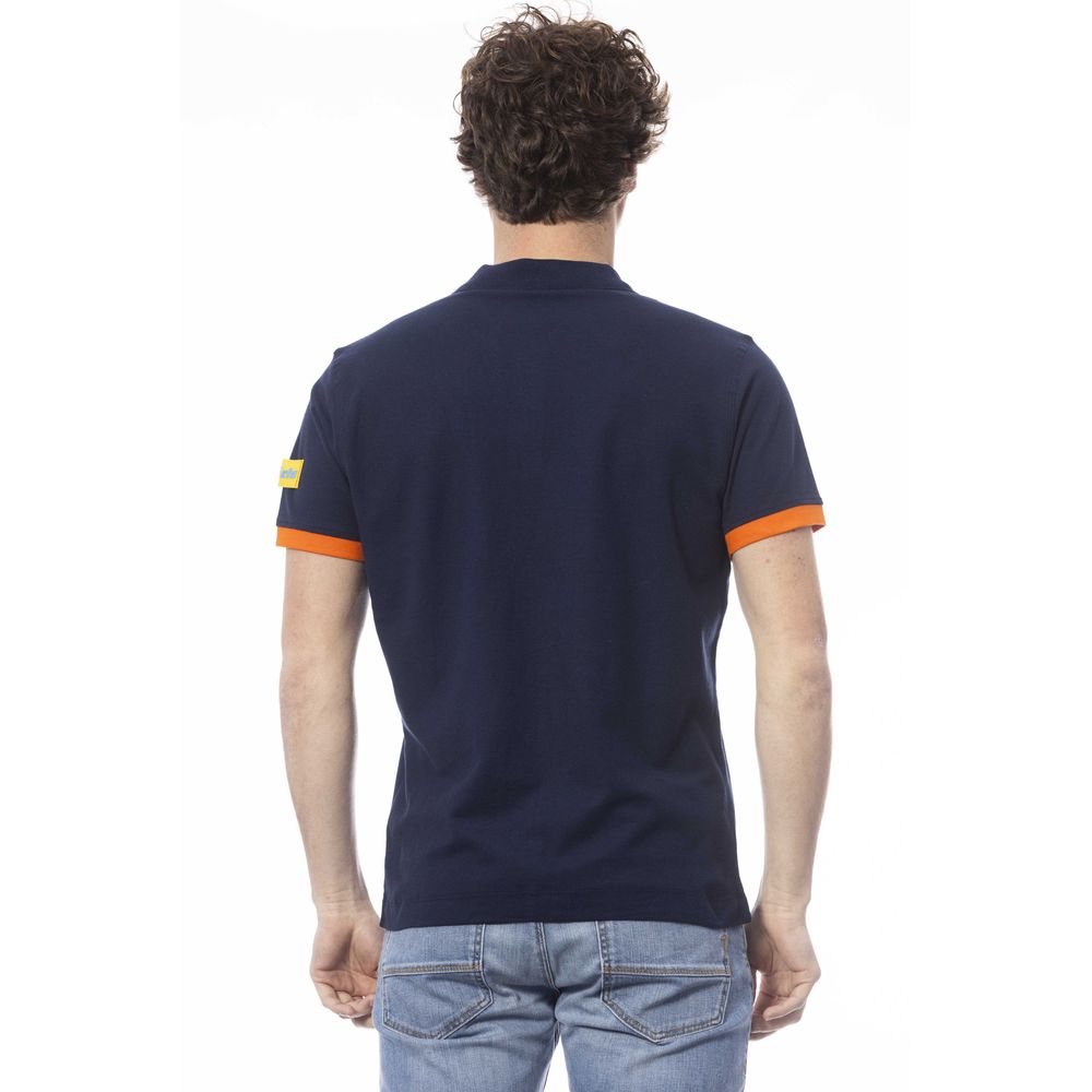 Polo de algodón azul para hombre