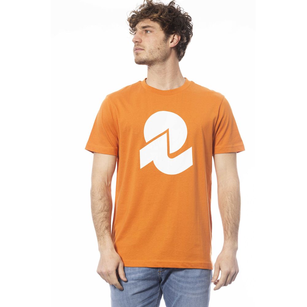 Camiseta de algodón naranja para hombre