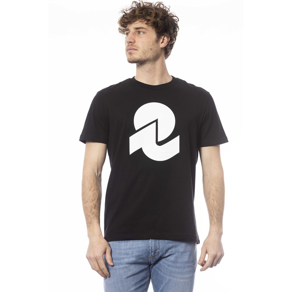 Camiseta de algodón negra para hombre