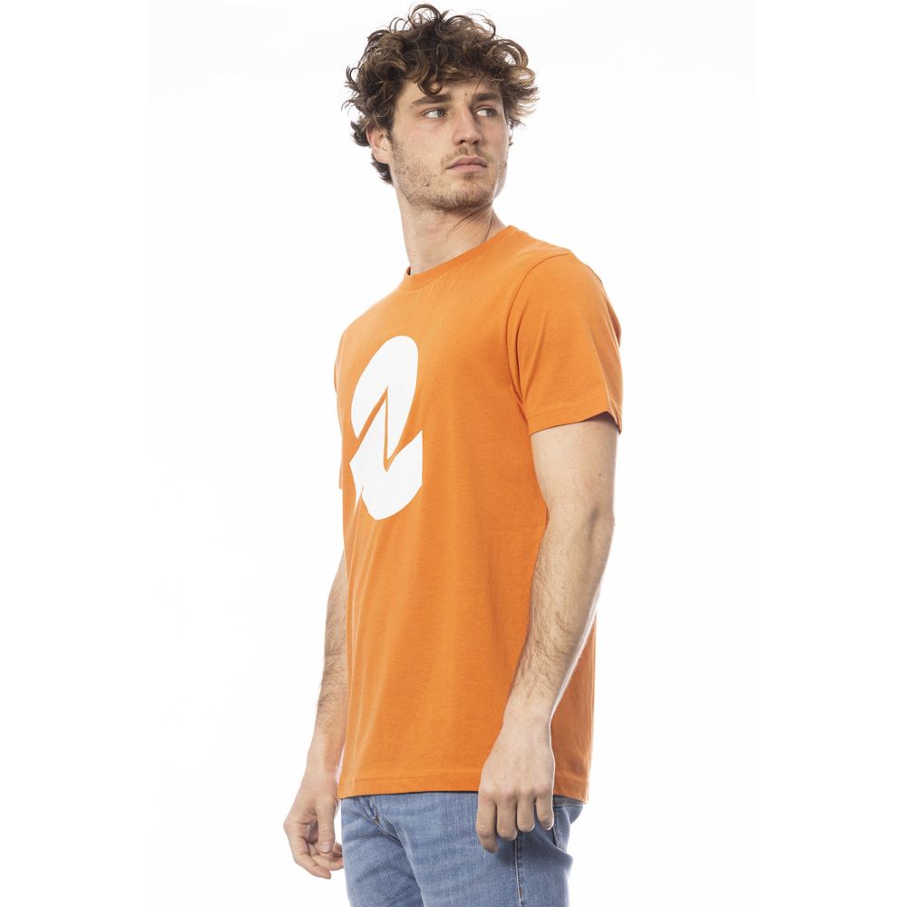 Camiseta de algodón naranja para hombre