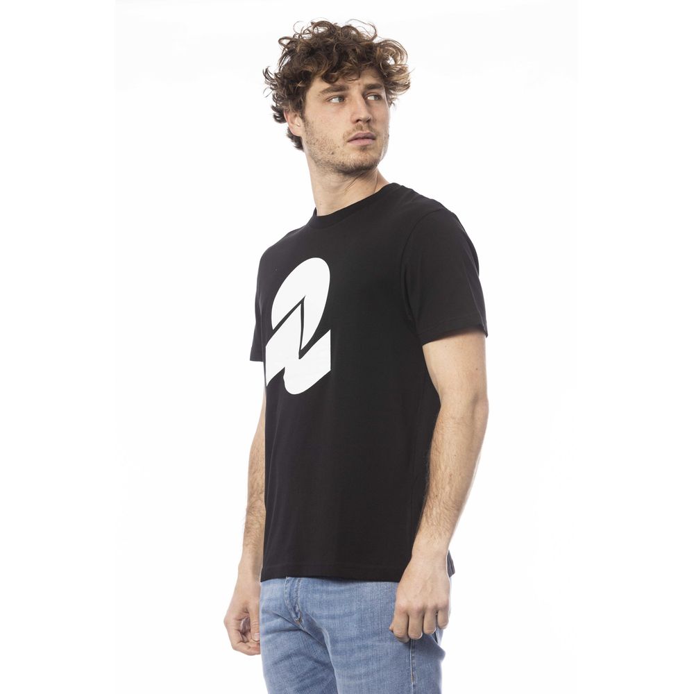 Camiseta de algodón negra para hombre