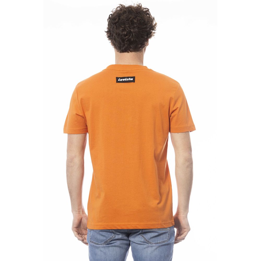 Camiseta de algodón naranja para hombre