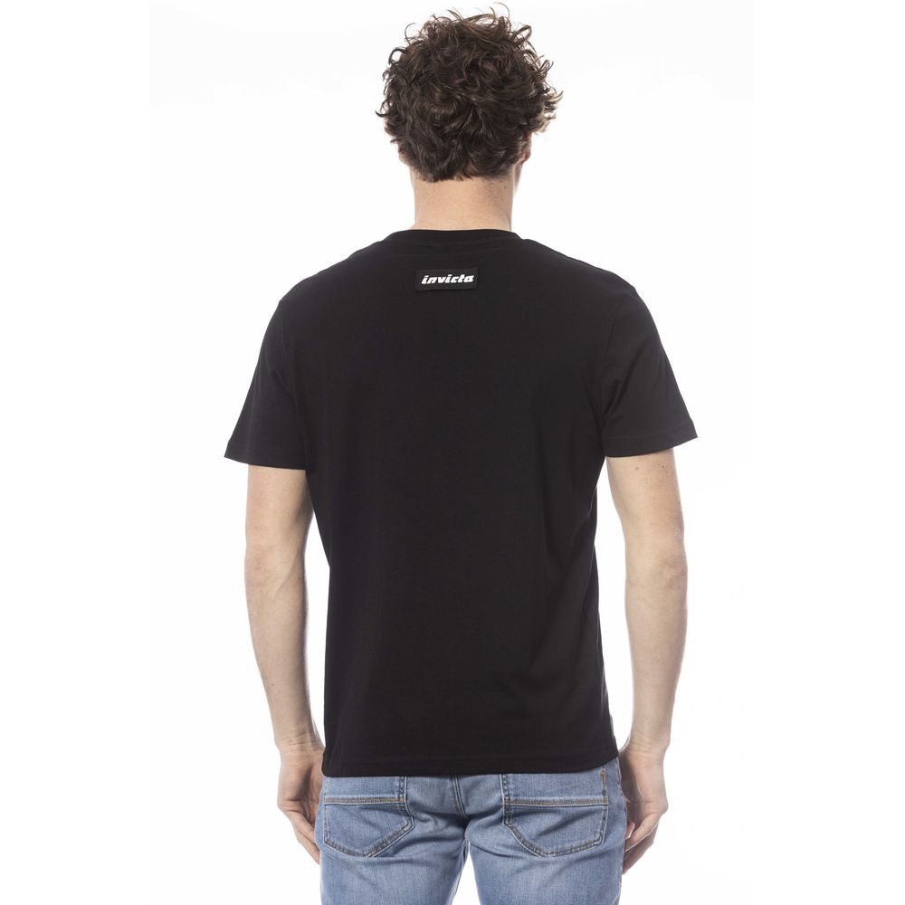 Camiseta de algodón negra para hombre