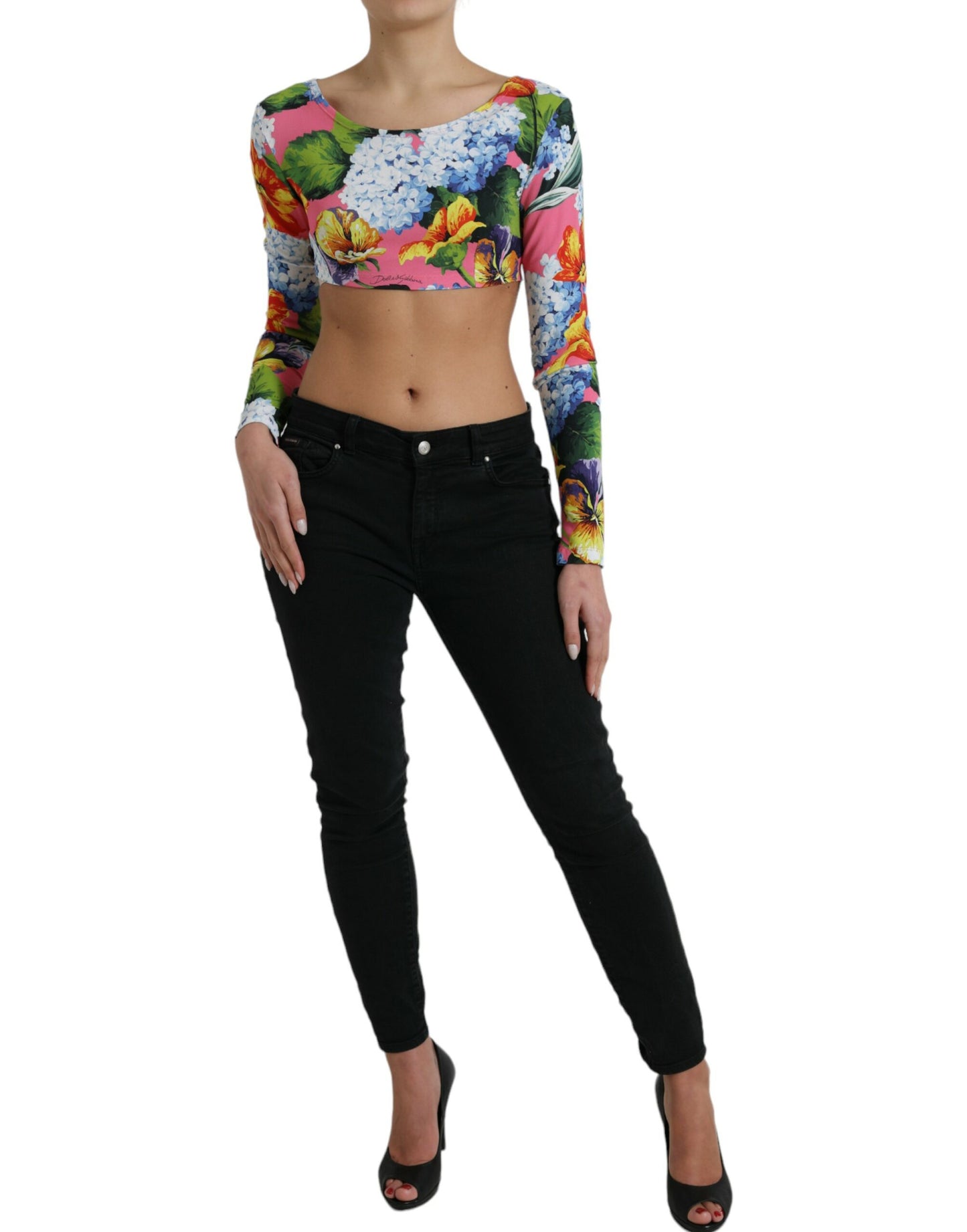 Blusa recortada Floral Elegance