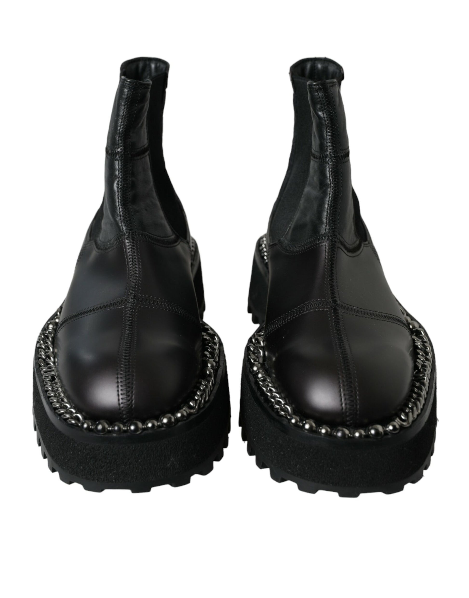 Elegantes botas Chelsea negras sin cordones