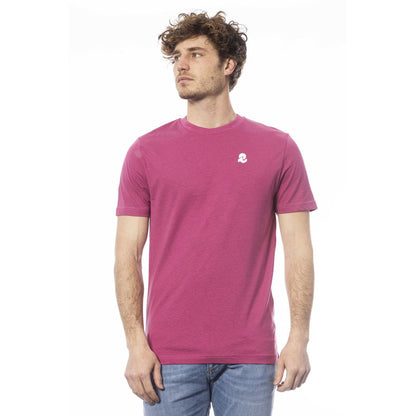 Camiseta de algodón morada para hombre