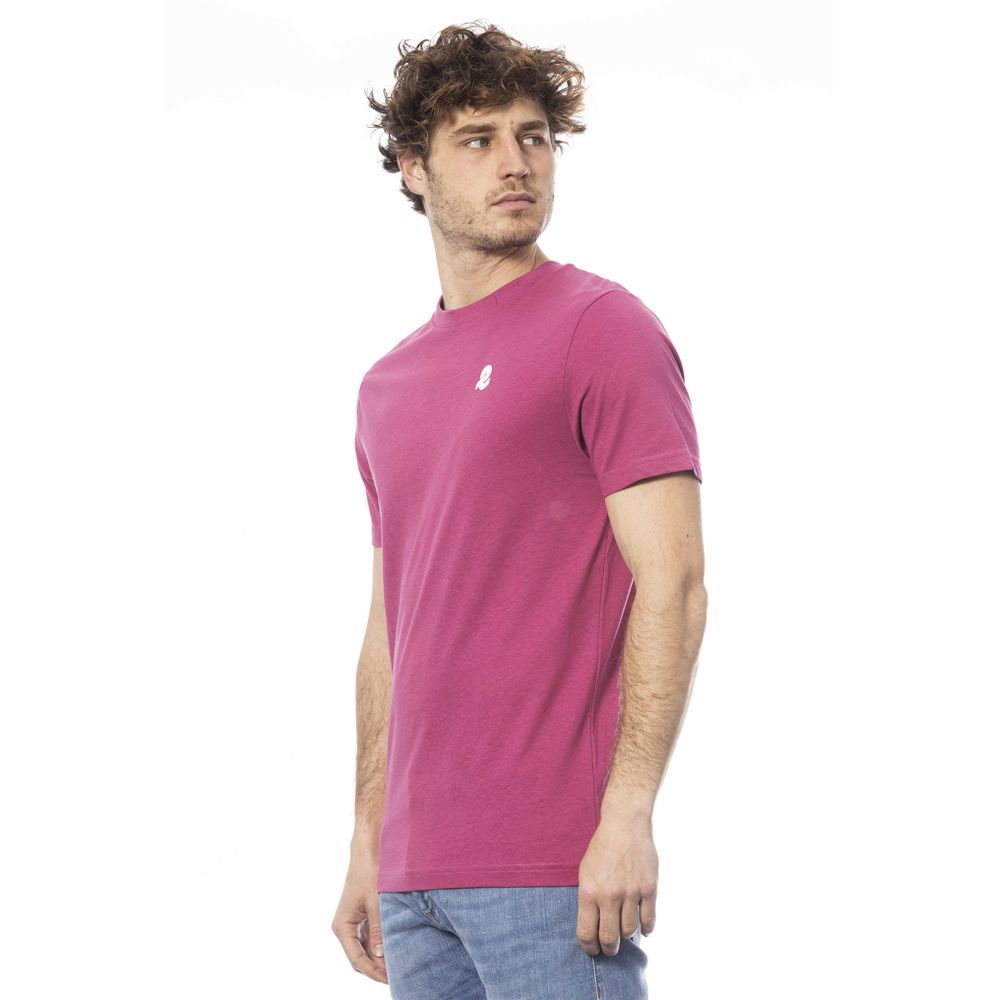 Camiseta de algodón morada para hombre