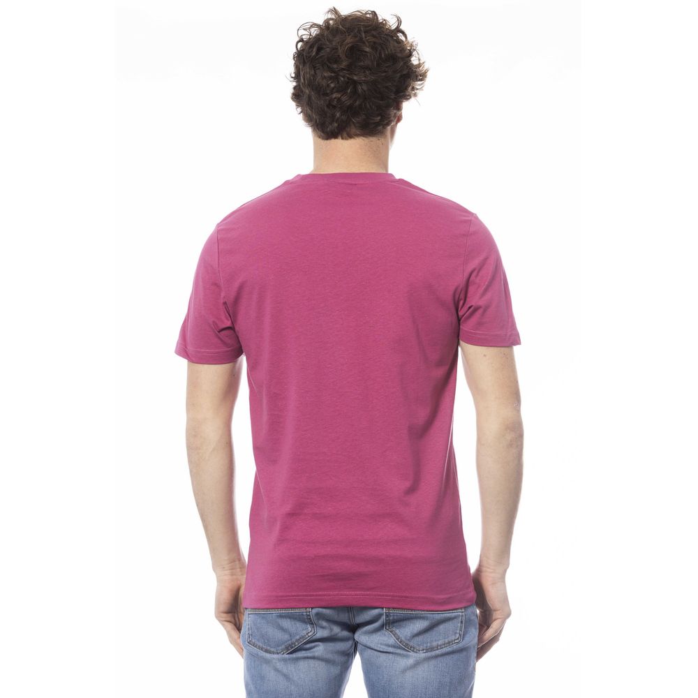 Camiseta de algodón morada para hombre