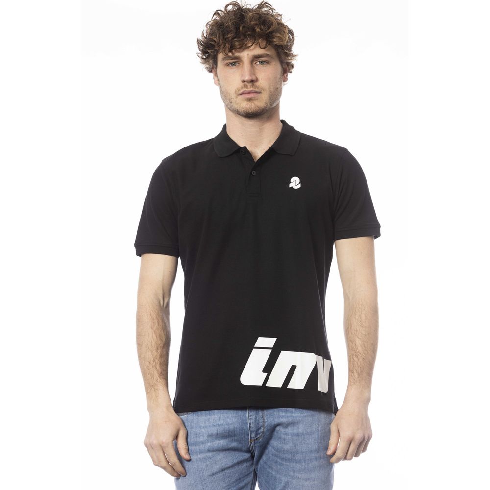 Black Cotton Men Polo Shirt