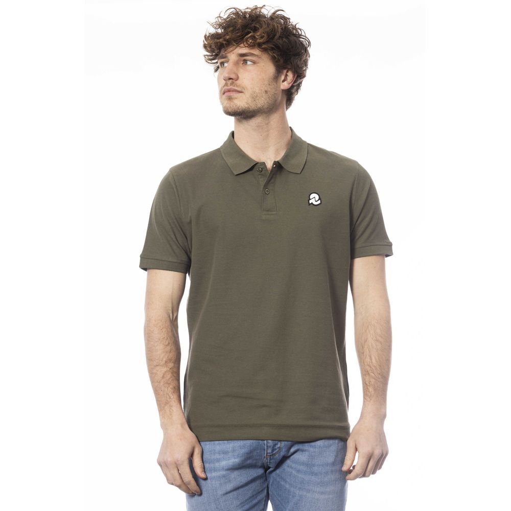 Polo de algodón verde para hombre