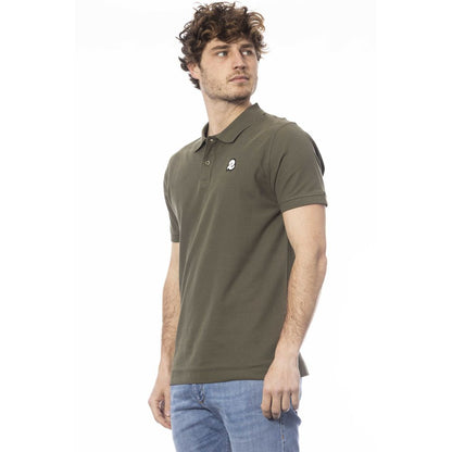 Polo de algodón verde para hombre