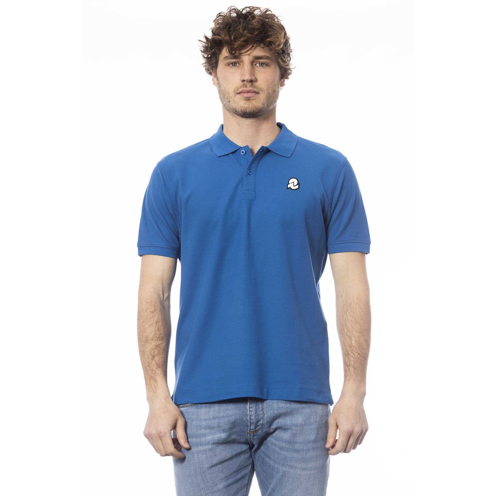 Polo de algodón azul para hombre