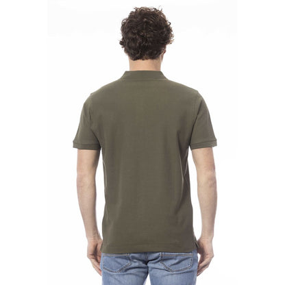 Polo de algodón verde para hombre