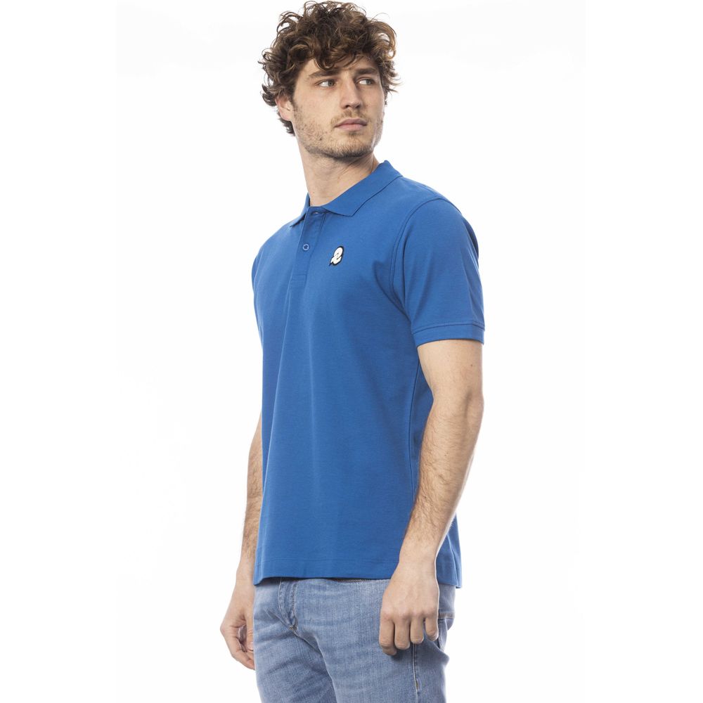 Polo de algodón azul para hombre