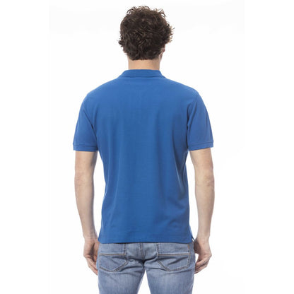 Polo de algodón azul para hombre