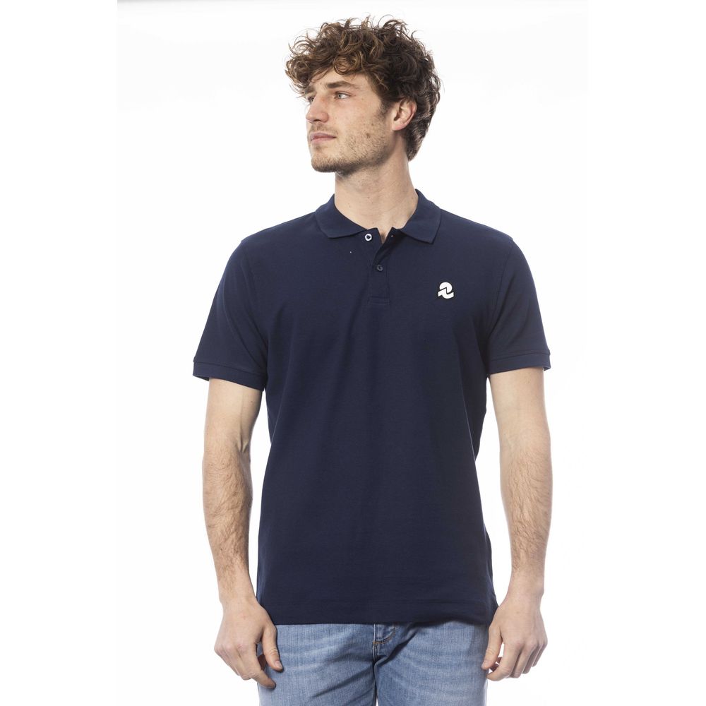 Polo de algodón azul para hombre